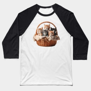 Kittens in a basket Baseball T-Shirt